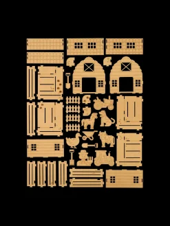 Kinder Søstrene Grene Schweiz Holzspielzeug<DIY-Set Barn Life