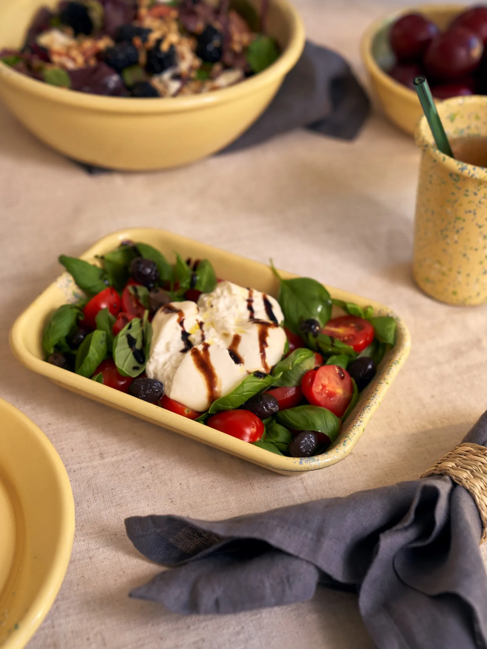 Søstrene Grene Schweiz Geschirr<Flow Fest Tablett Klein - Gelb