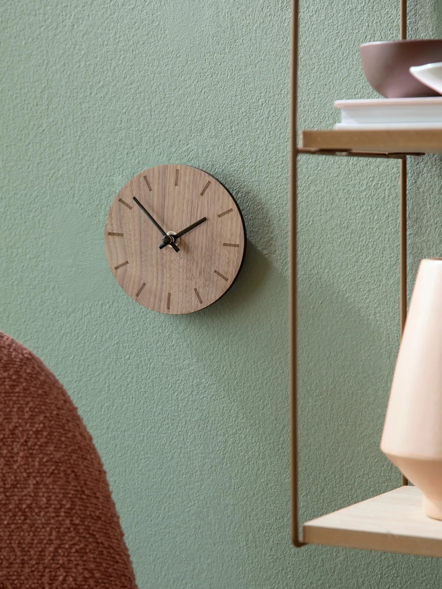 Søstrene Grene Schweiz Dekoration<Wanduhr Walnut Ø12